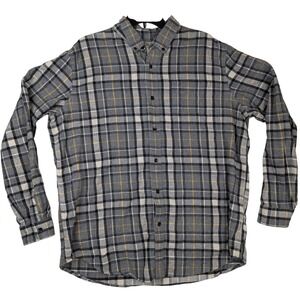 LL Bean Flannel‎ Shirt Mens XL Regular Plaid Button Down Long Sleeve 100% Cotton